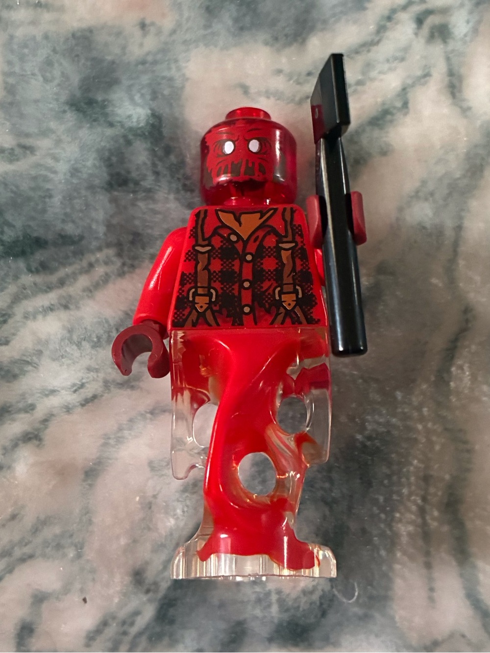 Translucent Red Flame Minifigure Lego